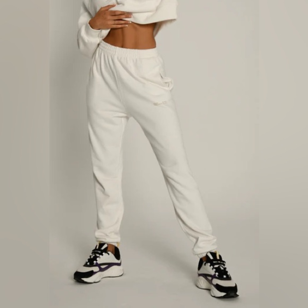 Meshki White Joggers Small